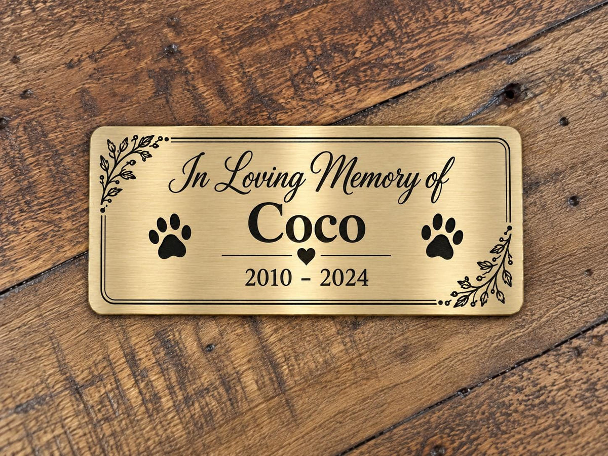 Personalized Pet Memorial Plaque, Dog or Cat Loss Gift, Custom Pet Remembrance, Rainbow Bridge Memorial