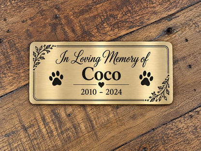 Personalized Pet Memorial Plaque, Dog or Cat Loss Gift, Custom Pet Remembrance, Rainbow Bridge Memorial