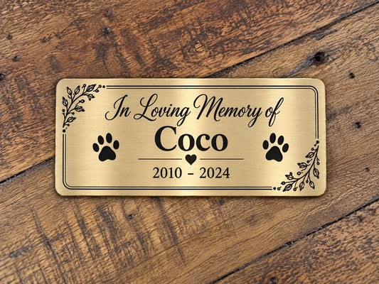 Personalized Pet Memorial Plaque, Dog or Cat Loss Gift, Custom Pet Remembrance, Rainbow Bridge Memorial