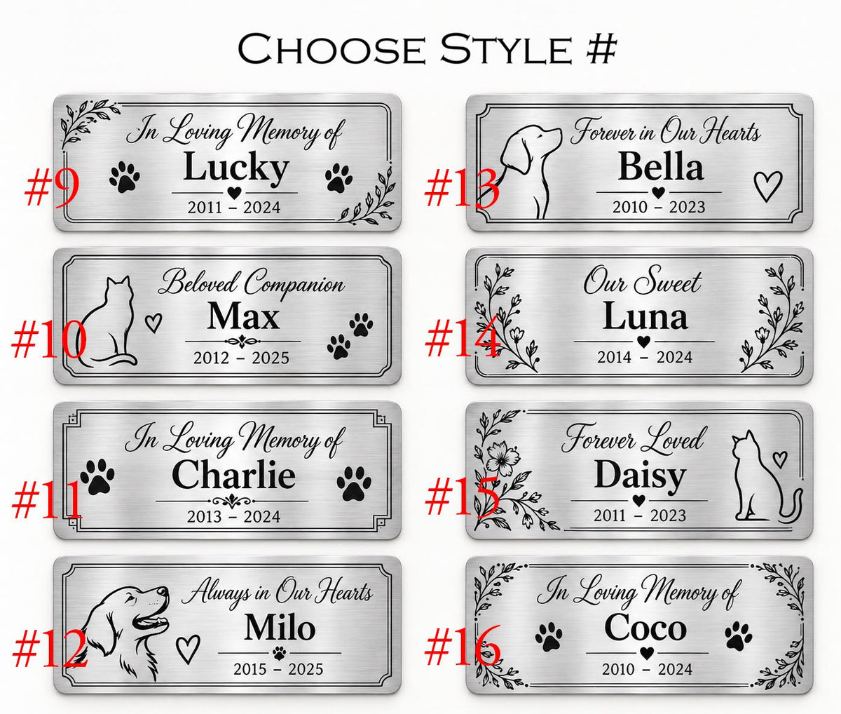 Pet Urn Nameplate, Personalized Dog or Cat Ashes Box Plaque, Engraved Memorial Name Plate, Custom Keepsake