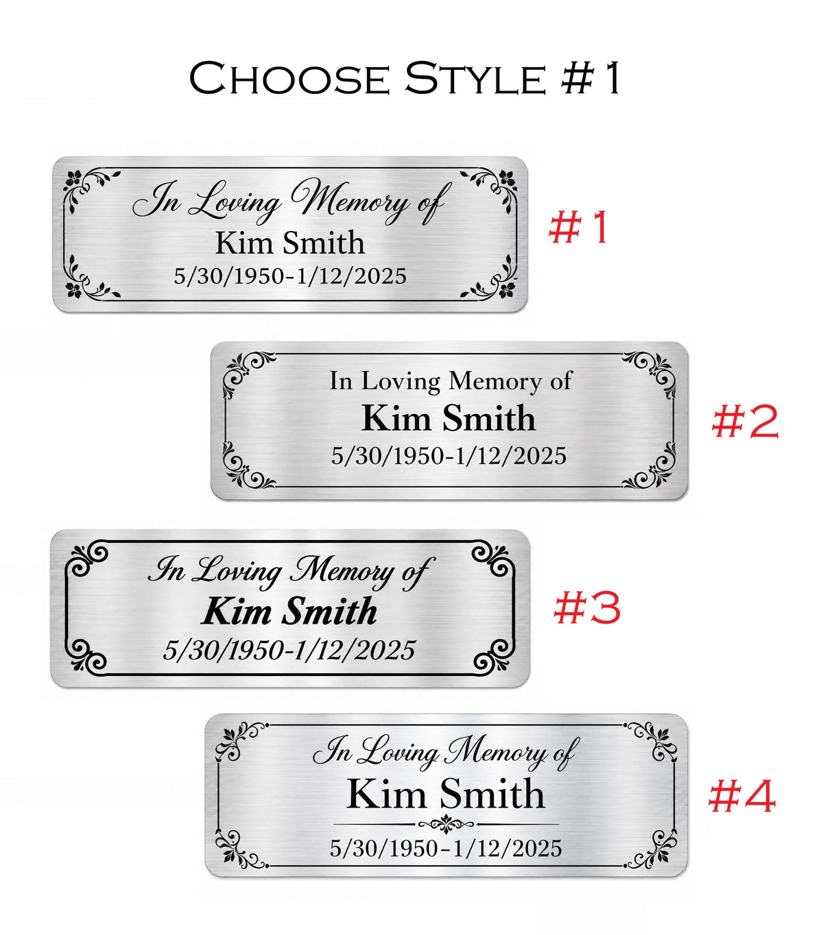 Personalized Memorial Plaque, In Loving Memory Engraved Sign, Custom Remembrance Keepsake, Urn or Memory Box Plaque