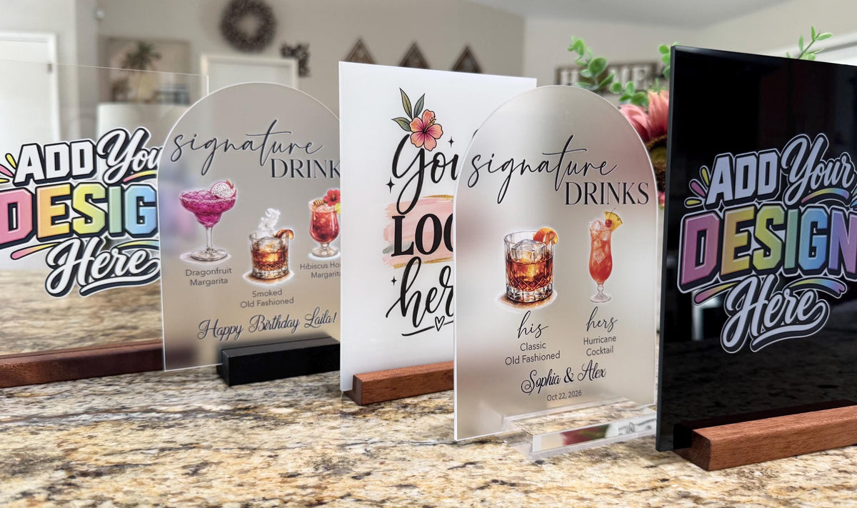 Custom Acrylic Business Logo Sign, Tabletop Display for Corporate Events, Business Logo Sign With Stand, Custom UV Printed Acrylic Display