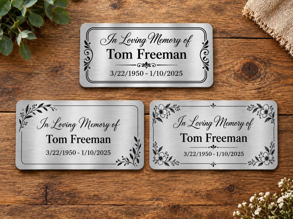 In Loving Memory Plaque, Personalized Memorial Keepsake, Sympathy Gift for Loss of Loved One, Custom Engraved Plaque