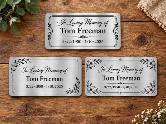 In Loving Memory Plaque, Personalized Memorial Keepsake, Sympathy Gift for Loss of Loved One, Custom Engraved Plaque