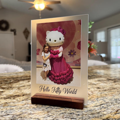 Personalized Acrylic Photo Sign, Custom Picture With Text and Display Stand, Custom Acrylic Photo Print, Personalized Picture Keepsake