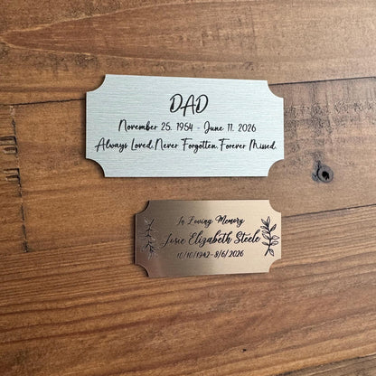 In Loving Memory Plaque, Personalized Memorial Keepsake, Sympathy Gift for Loss of Loved One, Custom Engraved Plaque