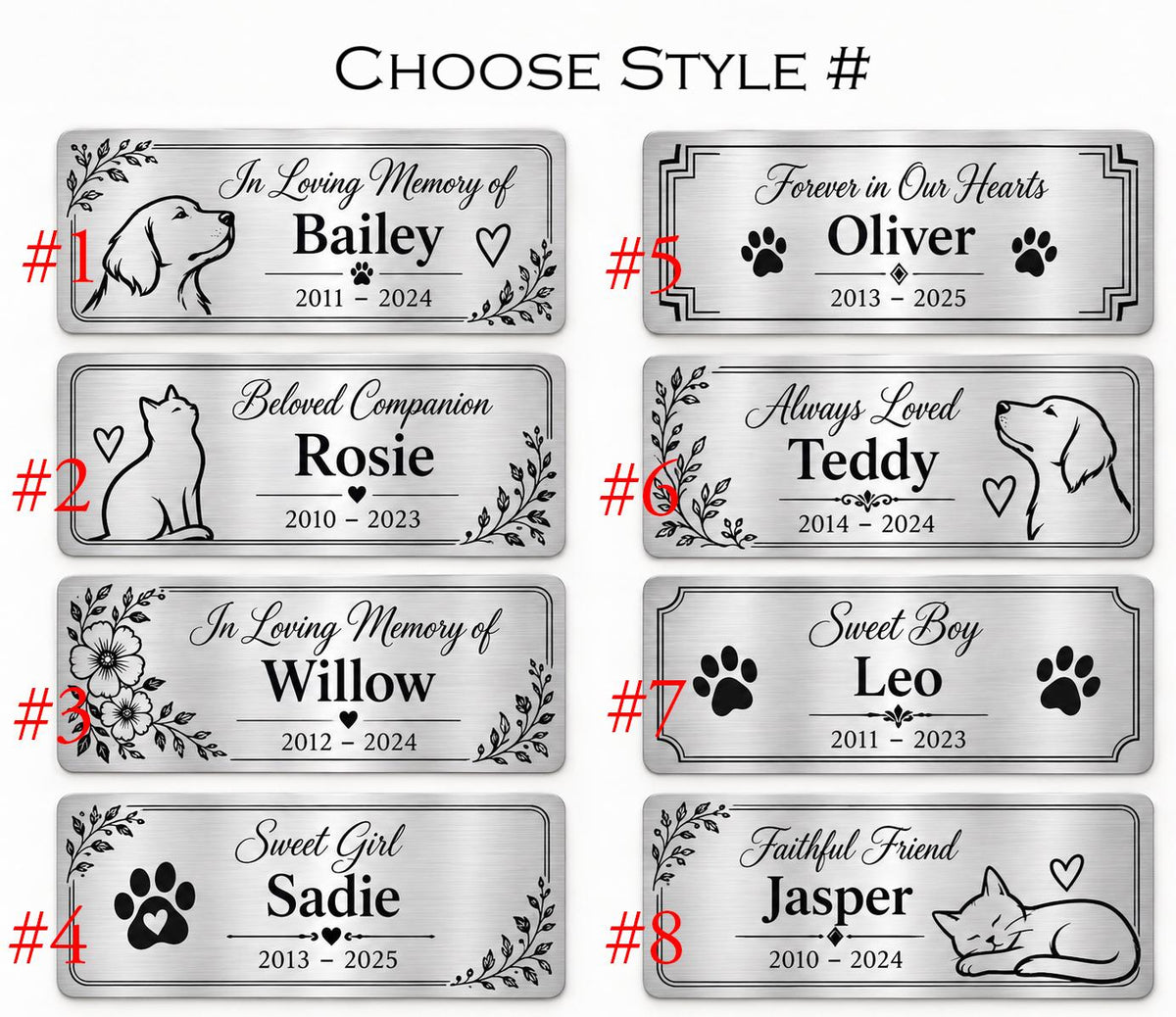 Personalized Pet Memorial Plaque, Dog or Cat Loss Gift, Custom Pet Remembrance, Rainbow Bridge Memorial