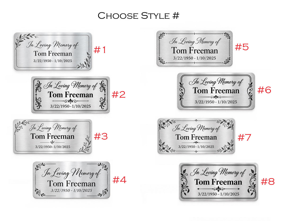 In Loving Memory Plaque, Personalized Memorial Keepsake, Sympathy Gift for Loss of Loved One, Custom Engraved Plaque