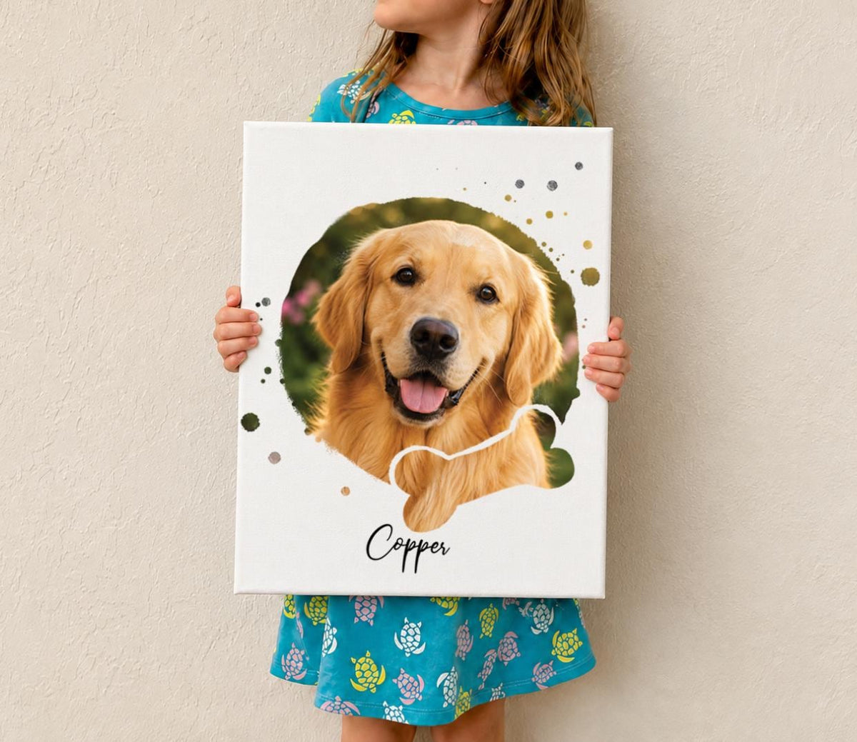 Custom Pet Portrait Canvas, Personalized Dog Photo Canvas, Custom Pet Wall Art, Dog Lover Gift, Pet Memorial Gift