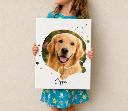 Custom Pet Portrait Canvas, Personalized Dog Photo Canvas, Custom Pet Wall Art, Dog Lover Gift, Pet Memorial Gift