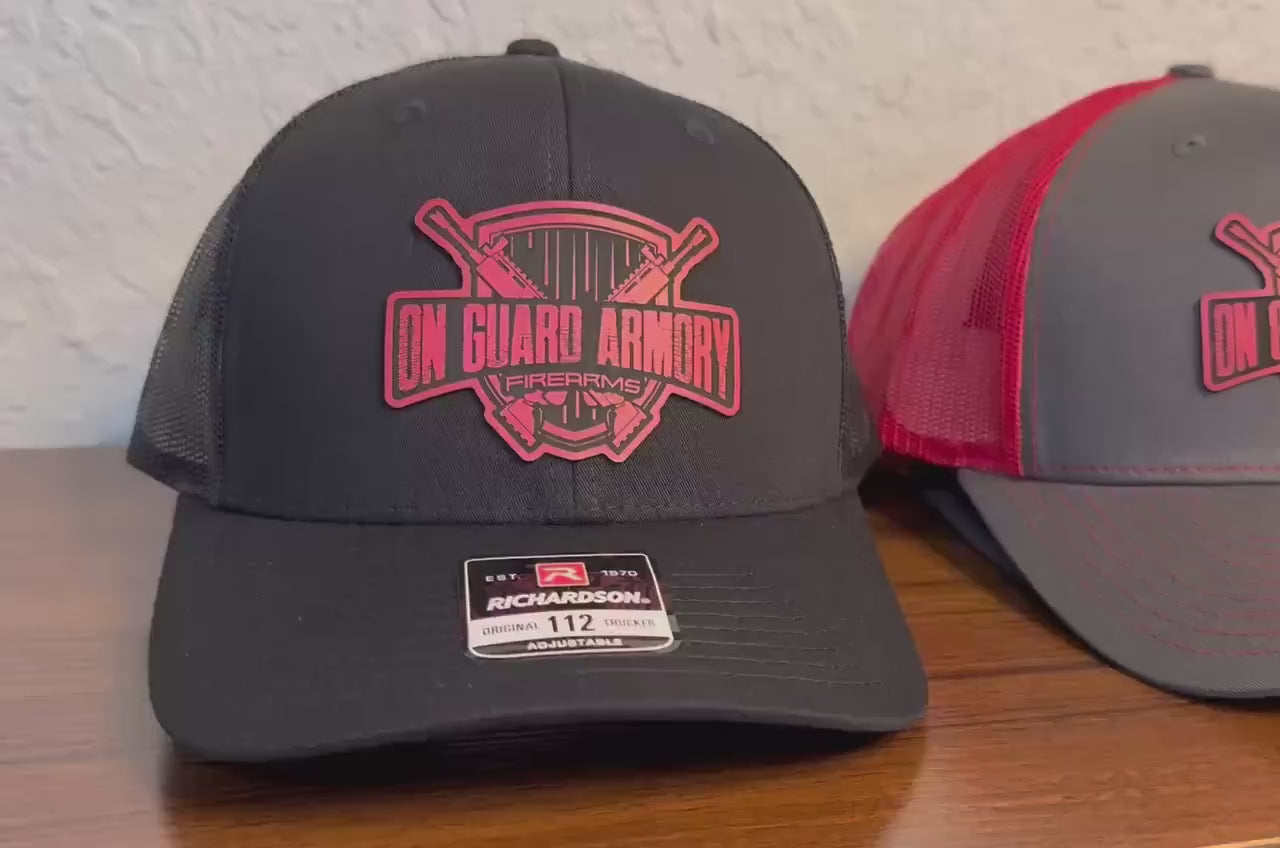 Custom Logo Leatherette Patch Trucker Hat - Personalized Business Company Hat - Corporate Gift Bulk - Groomsmen Bachelor Party