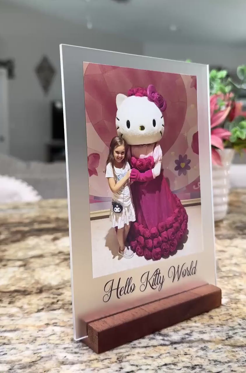 Personalized Acrylic Photo Sign, Custom Picture With Text and Display Stand, Custom Acrylic Photo Print, Personalized Picture Keepsake