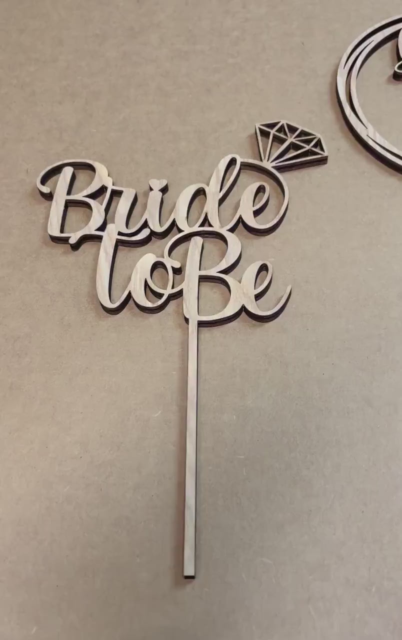 Custom Mr & Mrs Two Names Wood Cake Topper - Personalized Wedding Decor