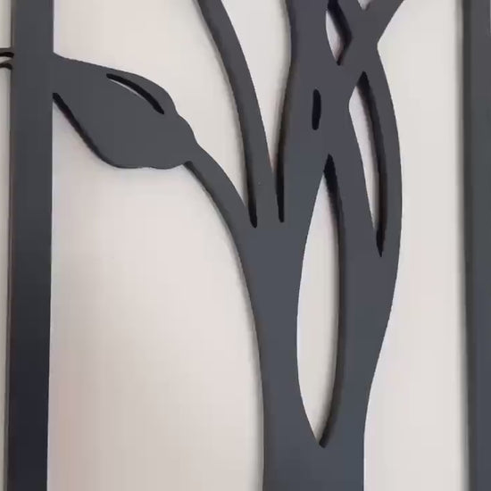 Floral Wood Wall Art Set - Set of 3 Boho Decor Panels - Modern Wooden Wall Decor