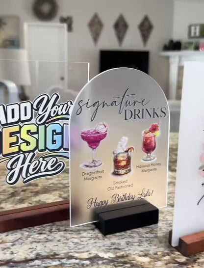 Custom Acrylic Business Logo Sign, Tabletop Display for Corporate Events, Business Logo Sign With Stand, Custom UV Printed Acrylic Display