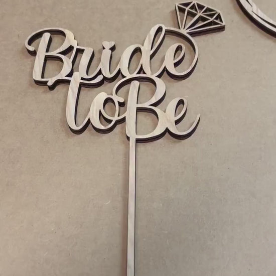Initial Monogram Cake Topper - Custom Wedding Initial Sign - Topper for Engagement, Anniversary, and Bridal Shower